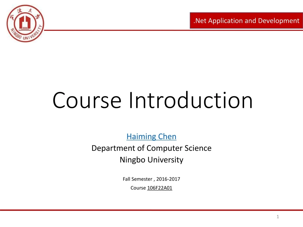 course introduction