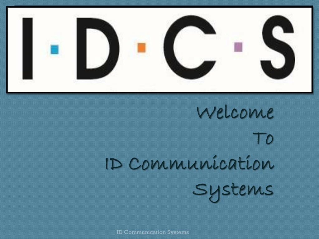 welcome to id communication systems