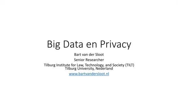 Big Data en Privacy