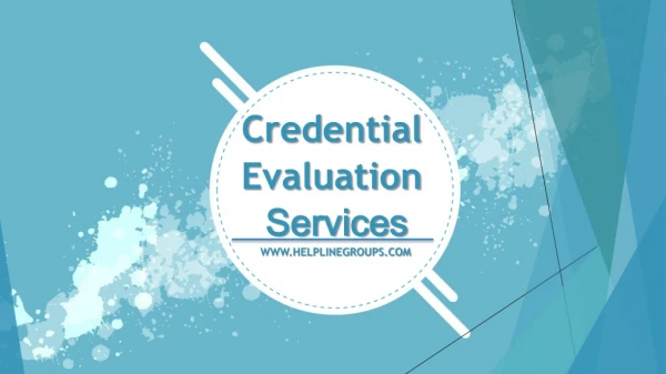 Credential Evaluation Services