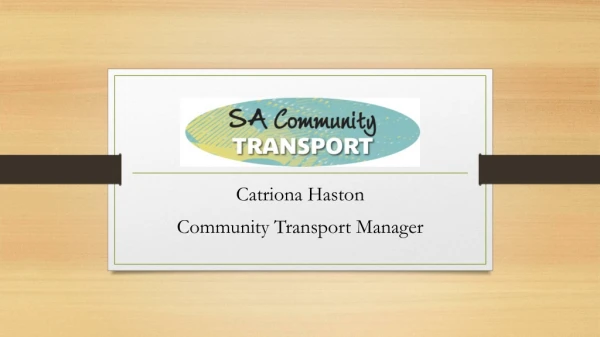 Catriona Haston Community Transport Manager