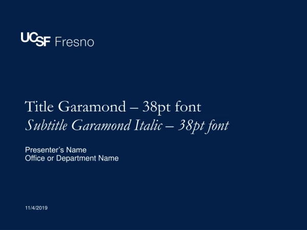 Title Garamond – 38pt font