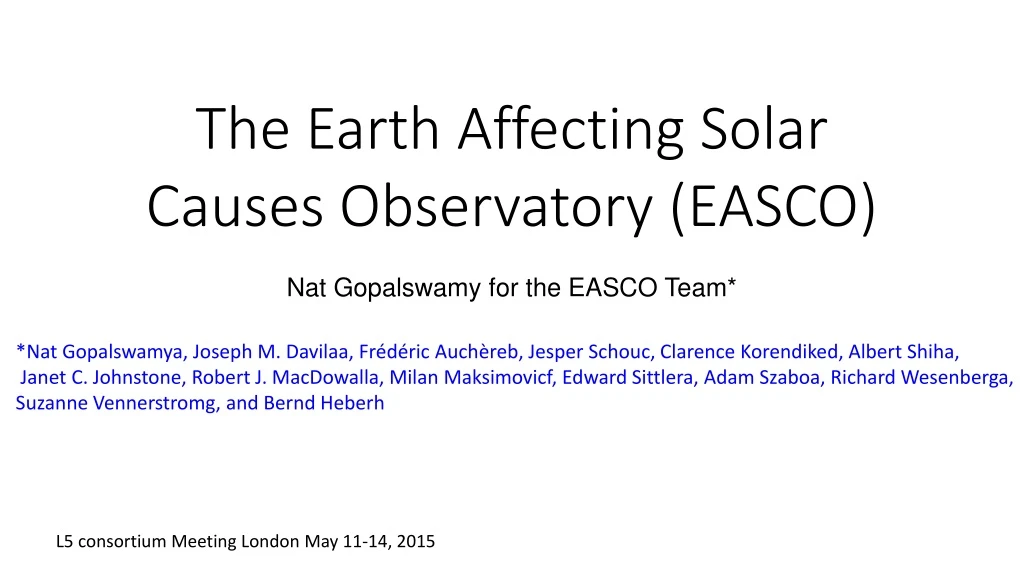 the earth affecting solar causes observatory easco