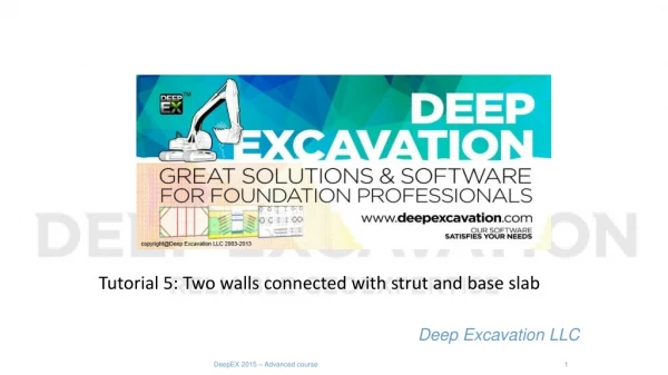 Tutorial 5: Two walls connected with strut and base slab