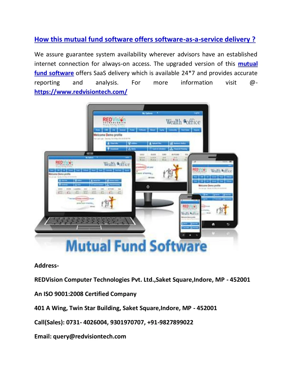 how this mutual fund software offers software
