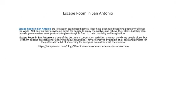 Escape Room in San Antonio