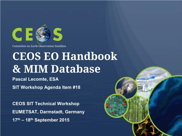 CEOS EO Handbook &amp; MIM Database