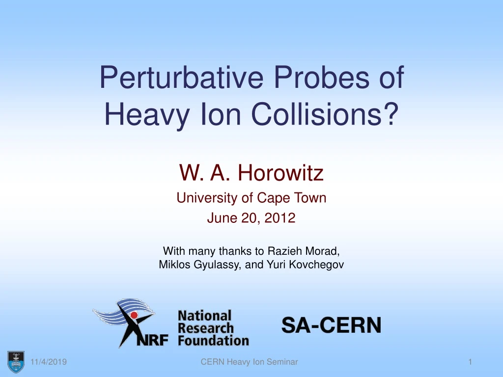 perturbative probes of heavy ion collisions