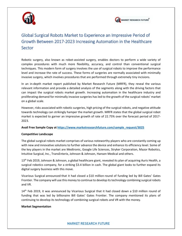 global global surgical robots surgical robots