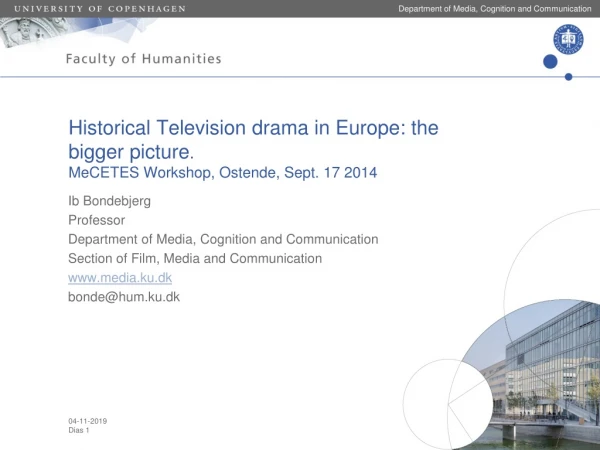 Ib Bondebjerg Professor Department of Media, Cognition and Communication
