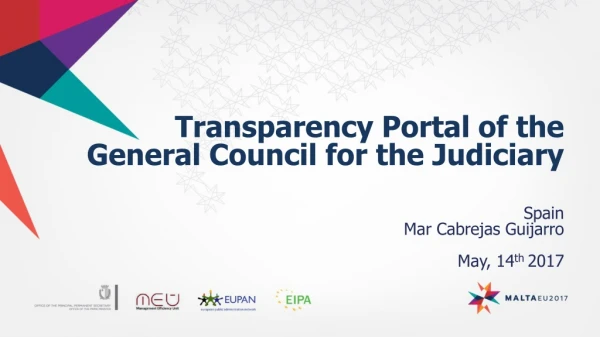 T ransparency Portal of the General Council for the Judiciary Spain Mar Cabrejas Guijarro