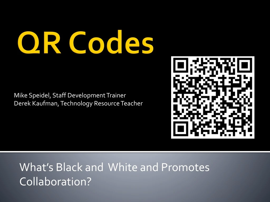 what s black and white and promotes collaboration