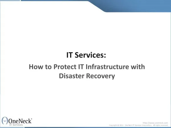 IT Services: How to Protect IT Infrastructure with Disaster