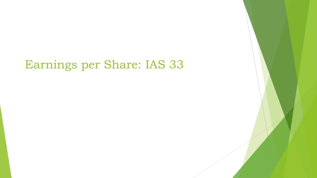earnings per share ias 33