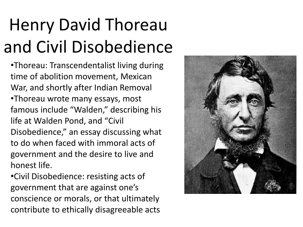 henry david thoreau and civil disobedience