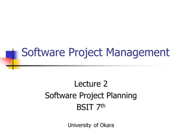 Software Project Management