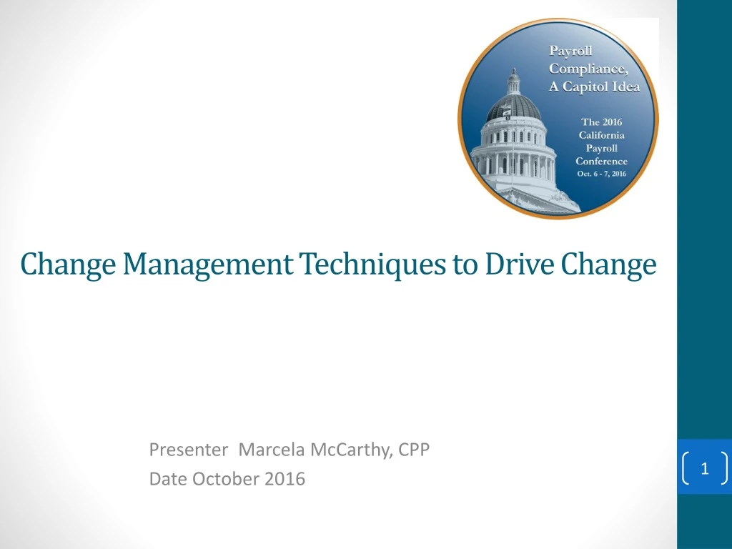 change management techniques to drive change