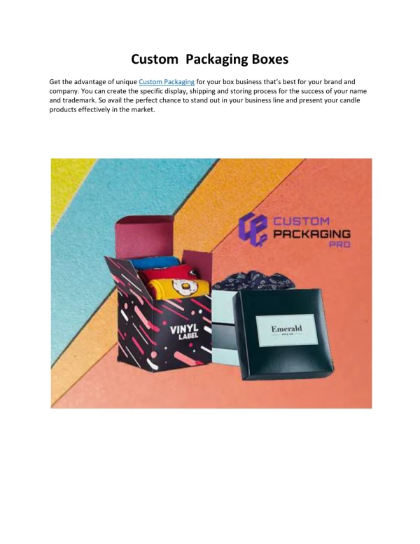 custom packaging boxes