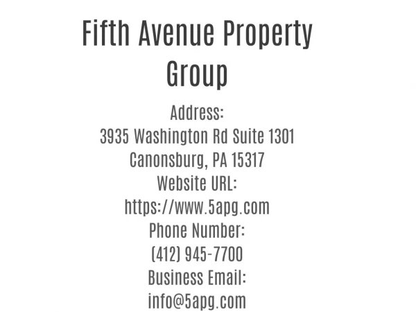 Fifth Avenue Property Group