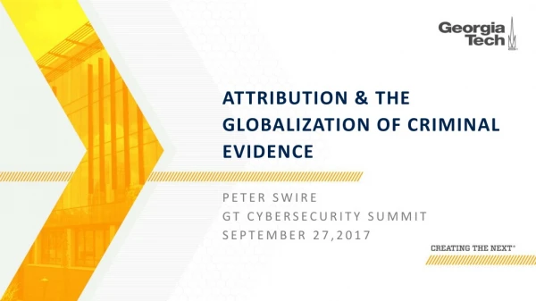 Attribution &amp; the globalization of criminal evidence