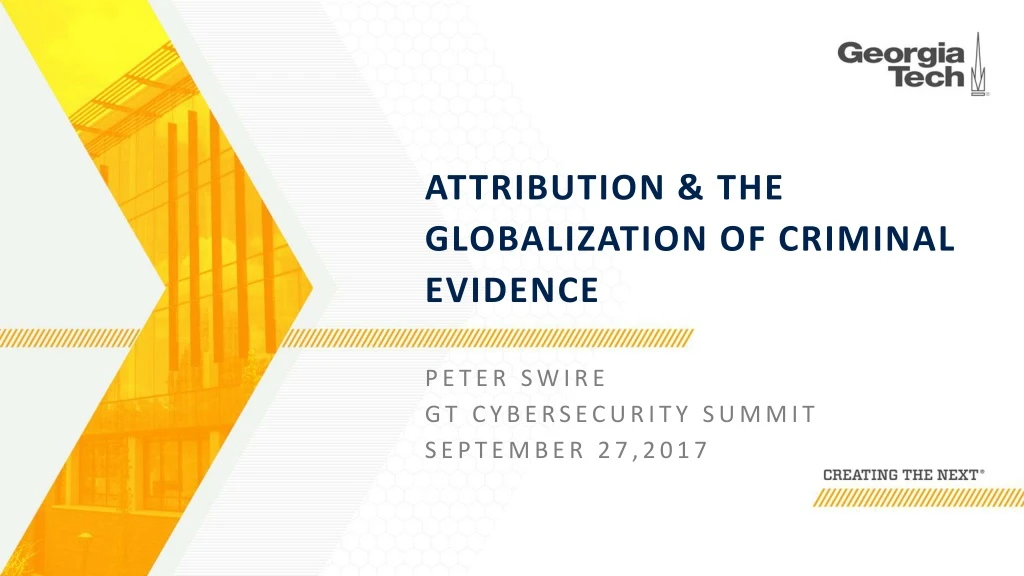 attribution the globalization of criminal evidence