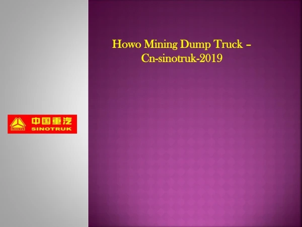 Howo Mining Dump Truck – Cn-sinotruk-2019