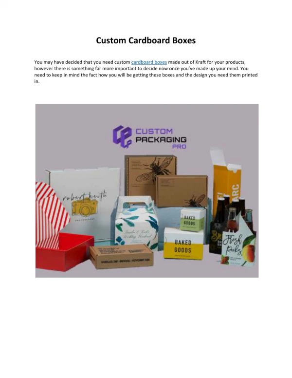 custom cardboard boxes