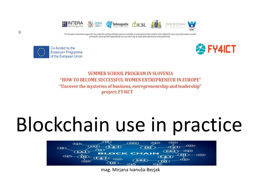 blockchain use in practice mag mirjana ivanu