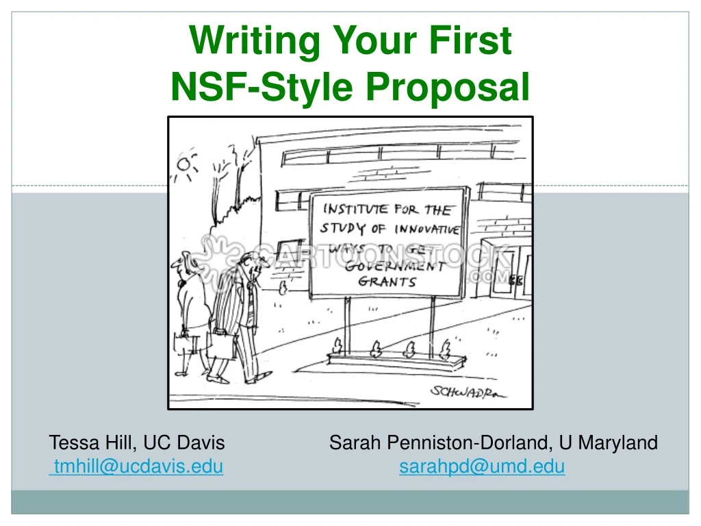 writing your first nsf style proposal