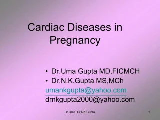 Cardiac Diseases in Pregnancy - slide 1