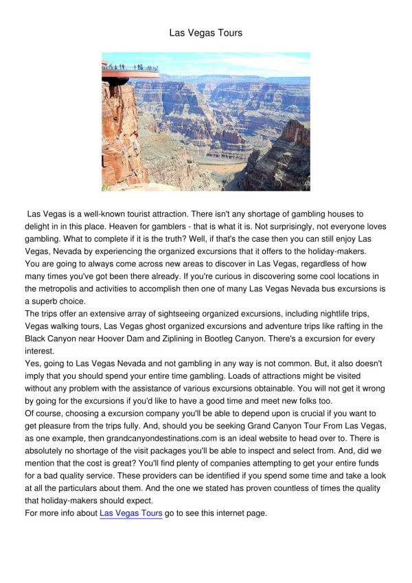 las vegas tours