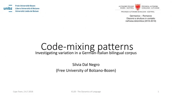 Code-mixing patterns