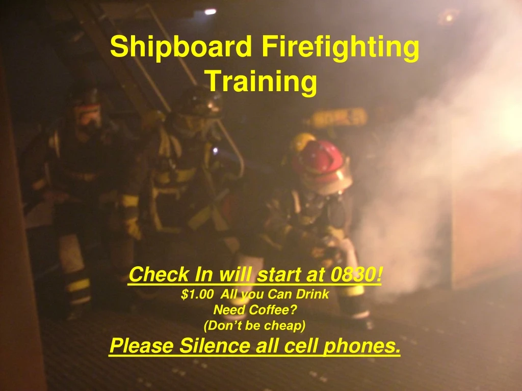 shipboard firefighting training