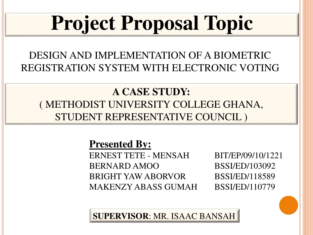 project proposal topic