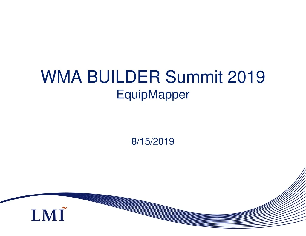 wma builder summit 2019 equipmapper