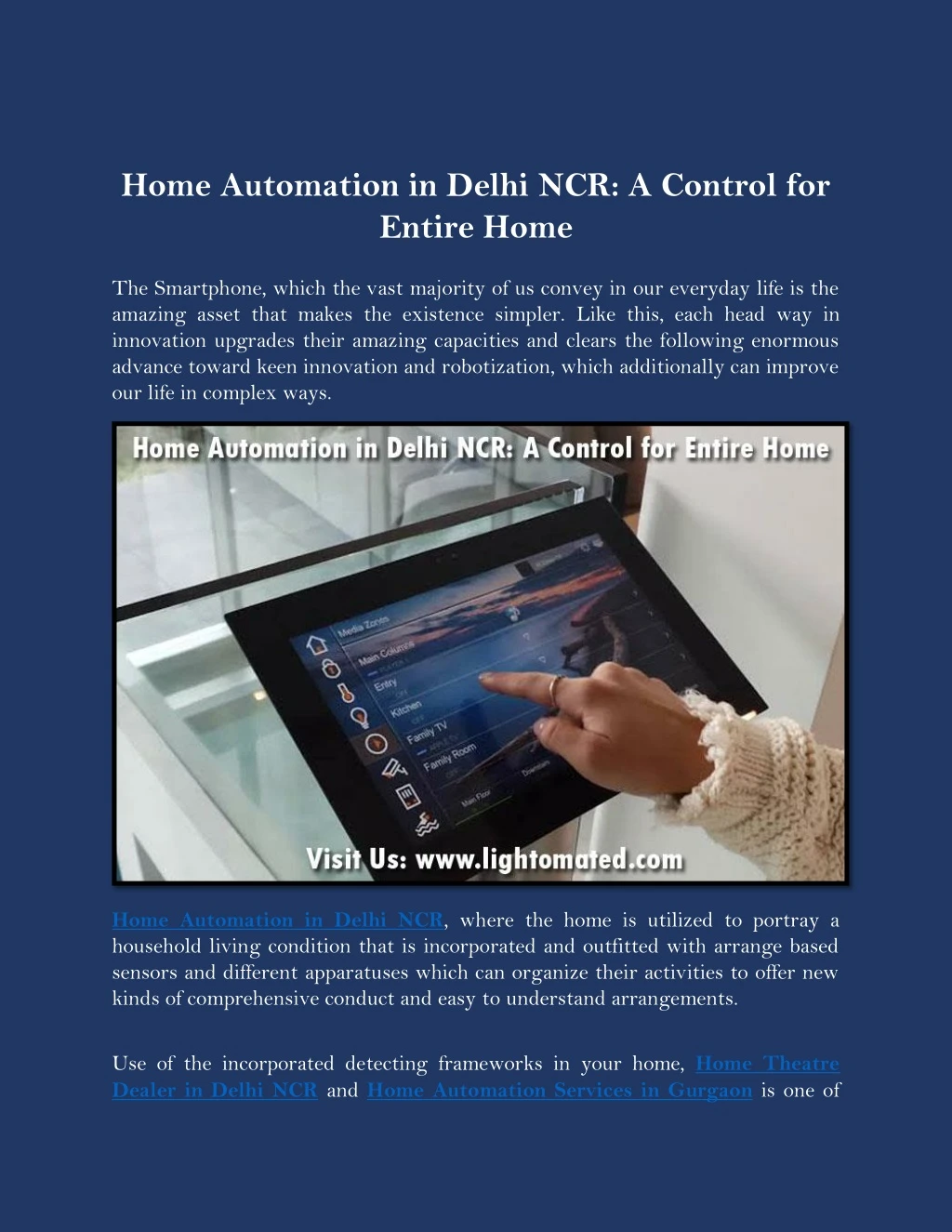 home automation in delhi ncr a control for entire