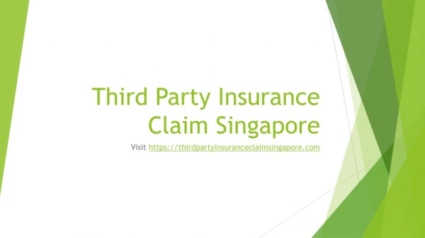 Third Party Insurance Claim Singapore