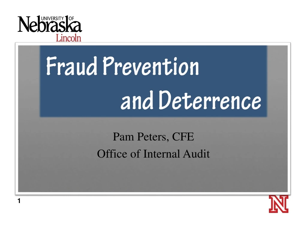 fraud prevention and deterrence pam peters