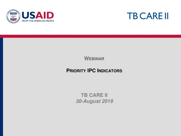 Webinar Priority IPC Indicators