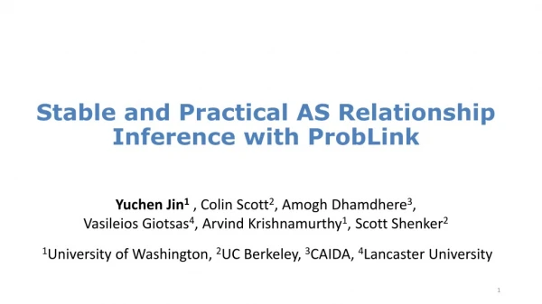 Stable and Practical AS Relationship Inference with ProbLink