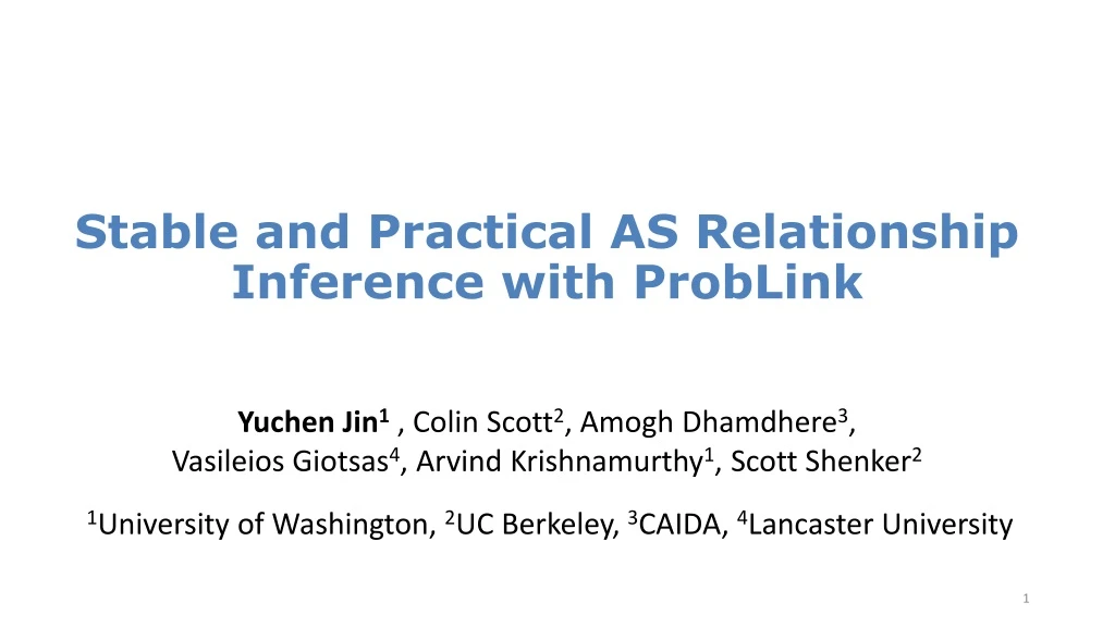 stable and practical as relationship inference with problink