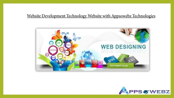 Website Development Technology Website with Appsowebz Technologies