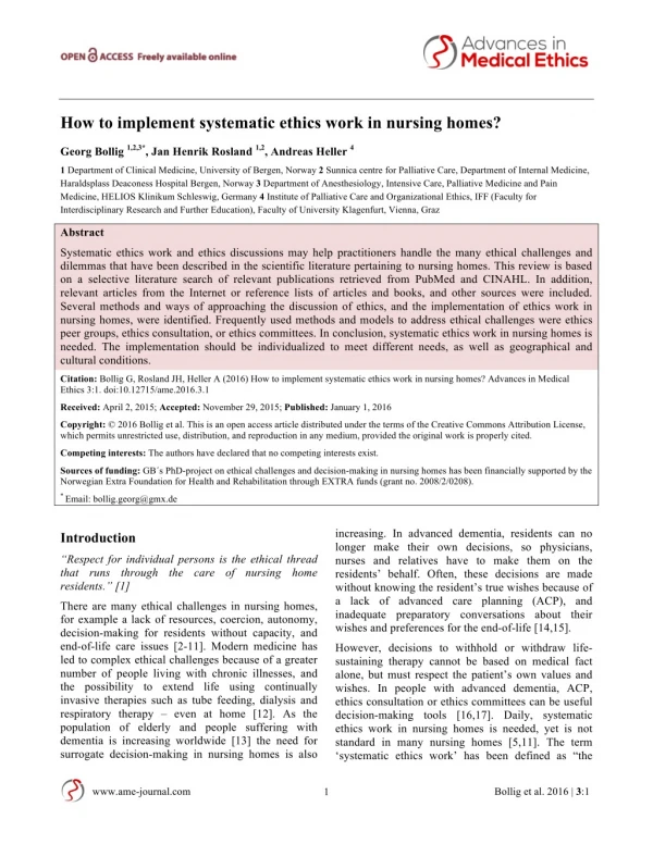 how to implement systematic ethics work