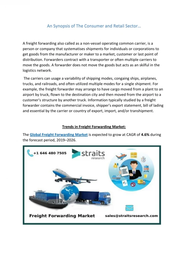 an synopsis of the consumer and retail sector
