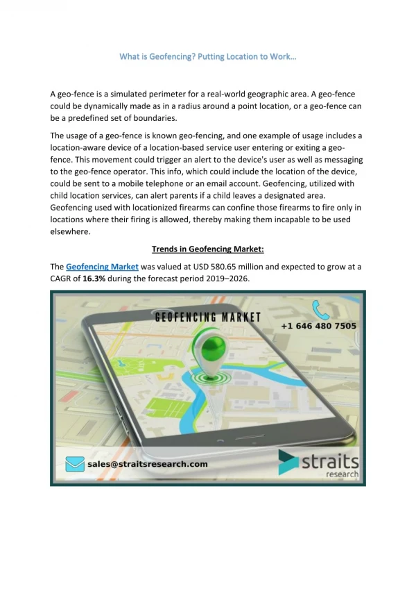 what is geofencing putting location to work