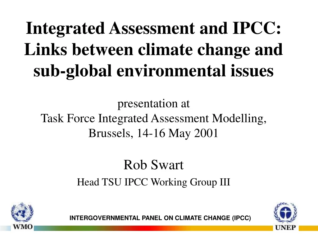 integrated assessment and ipcc links between