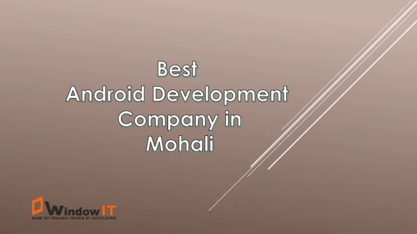 best android development company in mohali