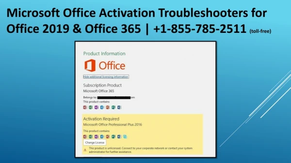 microsoft office activation troubleshooters