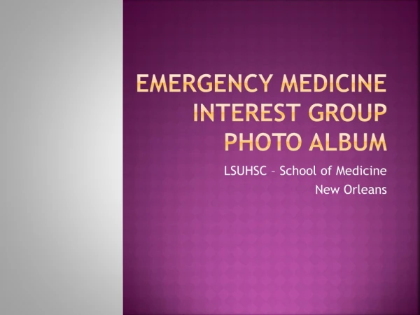 Emergency Medicine interest group Photo Album