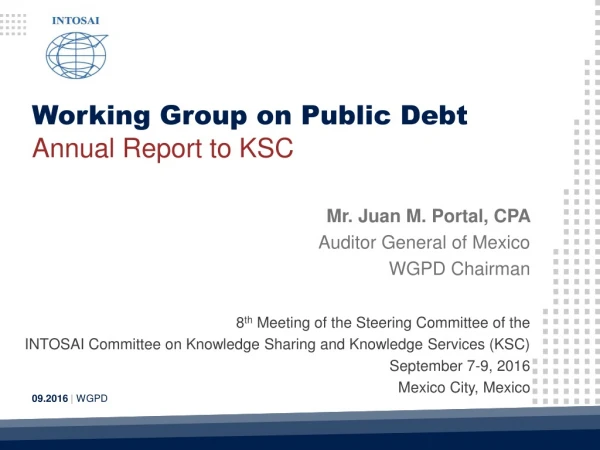 Working Group on Public Debt Annual Report to KSC